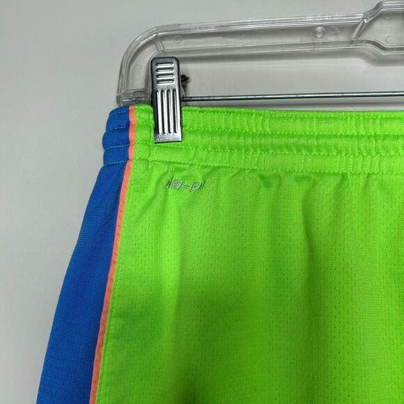 Vintage Y2K Nike Running Shorts – Bright Neon Green & Blue medium - Picture 3 of 8